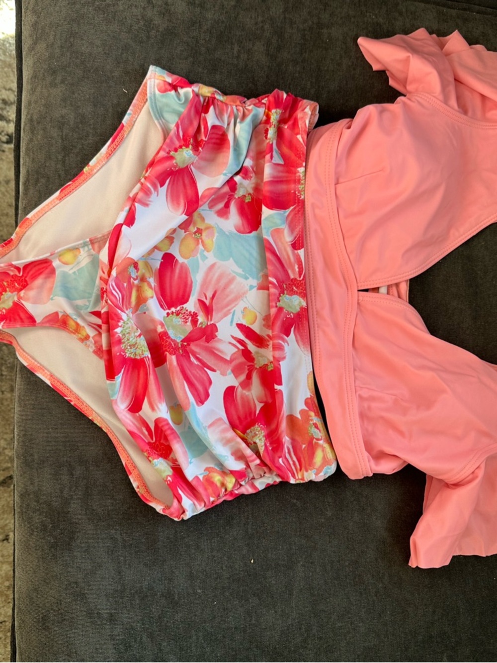 Cupshe Pink Floral Two-Piece Bikini Set